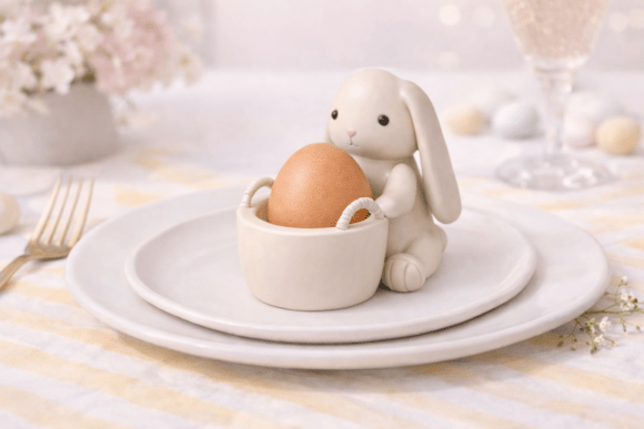 3D Cute Bunny Egg Holder Easter Spring
