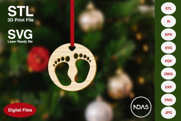 Baby Foot Print Christmas Decoration: A Personalized Holiday Ornament