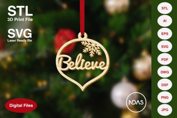 Believe Christmas Tree Ornament Decor: A Personalized Touch for the Holidays