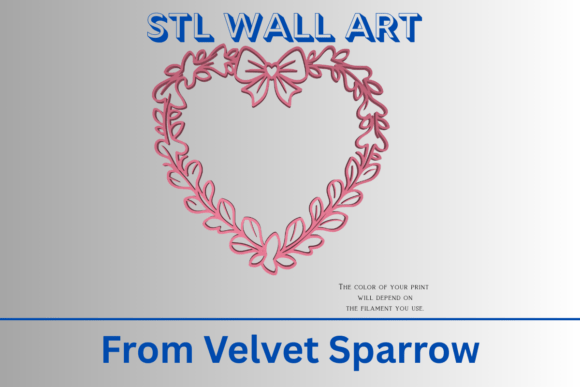 Bow Heart Wall Art STL: A Versatile 3D Print for Every Home