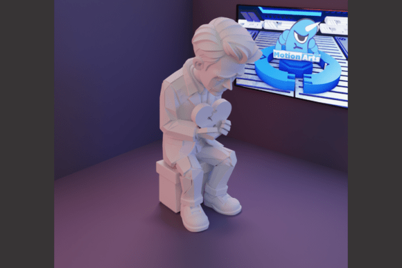 Broken Heart Man 3D STL File