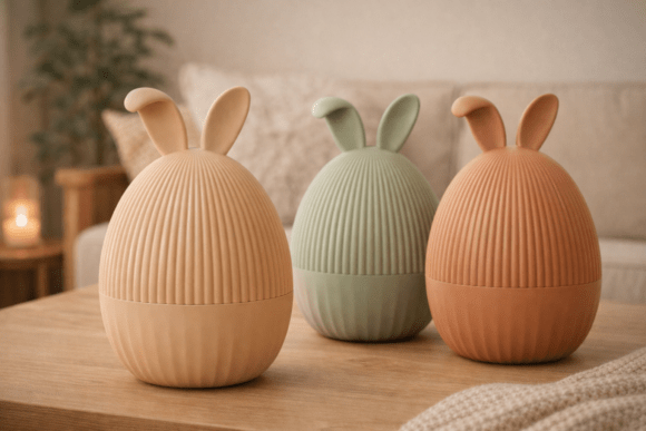 Bunny Egg Decor β Easter Egg Figurine for Easy 3D Printing