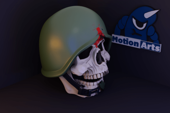 Crânio Soldado: A Fusion of Military Strength and 3D Printing Creativity