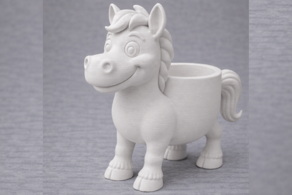 Cute Pony Planter 3D Print: A Versatile and Customizable Home Decor Item