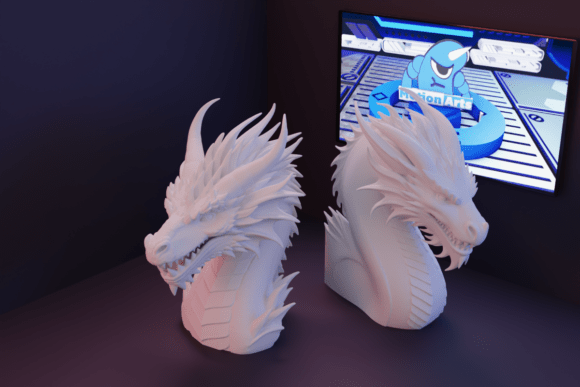 Dragon Head 3D STL File
