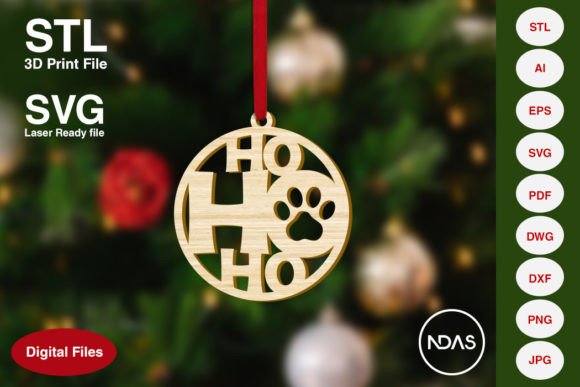 Ho Ho Ho Dog Paw Christmas Decoration: A Festive Addition for Pet Lovers