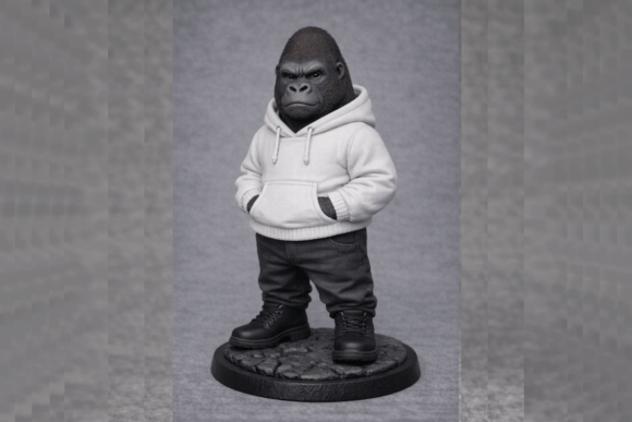 Hoodie Gorilla 3D Print: A Versatile Creative Asset