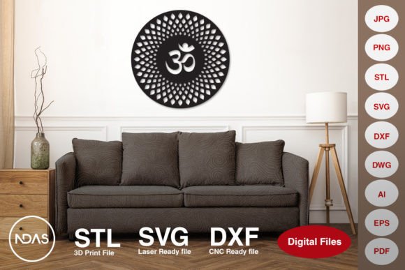 Om with Circular Mandala Wall Decor: A Fusion of Spirituality and Design