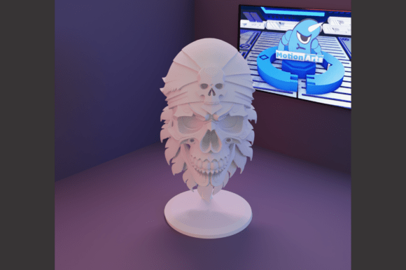 Skull with Bandana: A Strategic Addition to 3D Printing Projects