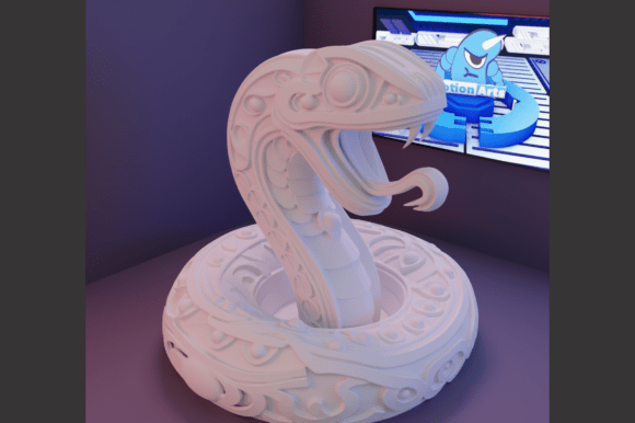 Tribal Snake Cobra 3D Model