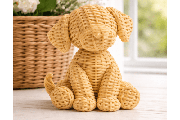 Wicker Dog STL 3D Model for Easy 3D Printing