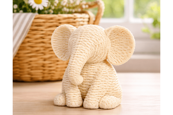 Wicker Elephant STL 3D Model for Easy 3D Printing